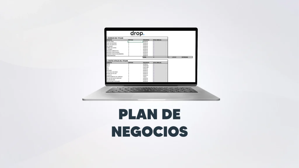 Imagen con una laptop y un plan de negocios